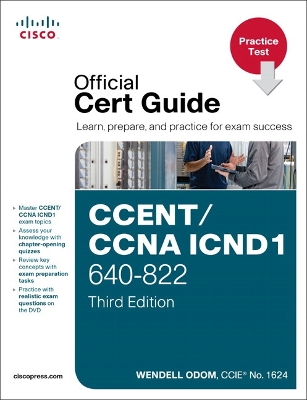 Book cover for CCENT/CCNA ICND1 640-822 Official Cert Guide, Practice Test