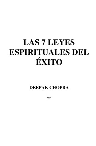 Cover of Las Siete Leyes Espirituales del Extito