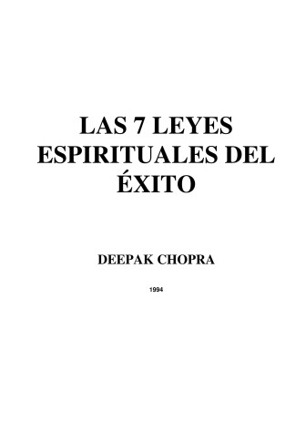 Book cover for Las Siete Leyes Espirituales del Extito