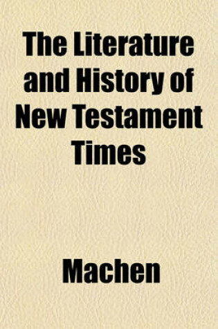 Cover of The Literature and History of New Testament Times