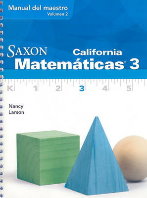 Book cover for California Saxon Matematicas 3, Volume 2