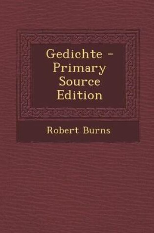 Cover of Gedichte - Primary Source Edition