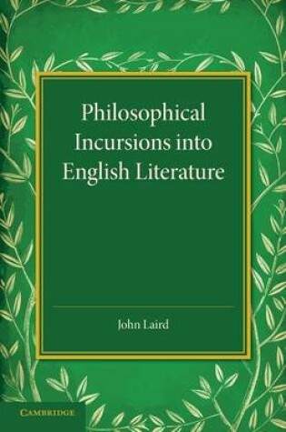 Cover of Philosophical Incursions into English Literature