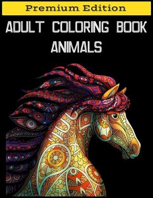 Book cover for Adult Coloring Book Animals