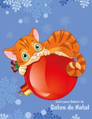 Book cover for Livro para Colorir de Gatos de Natal