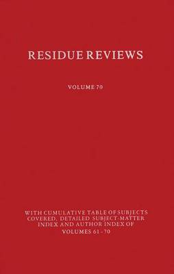 Book cover for Residues of Pesticides and Other Contaminants in the Total Environment