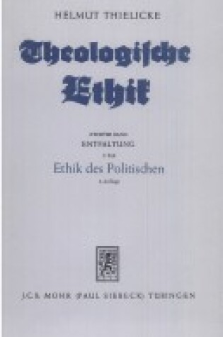 Cover of Theologische Ethik