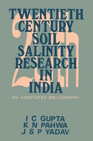 Cover of Twentieth Century Soil Salinity Research in India