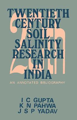 Book cover for Twentieth Century Soil Salinity Research in India