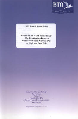 Cover of Validation of WeBS Methodology