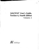 Book cover for SAS/Stat User's Guide, Version 6