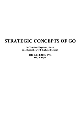 Cover of Strategic Concepts of Go