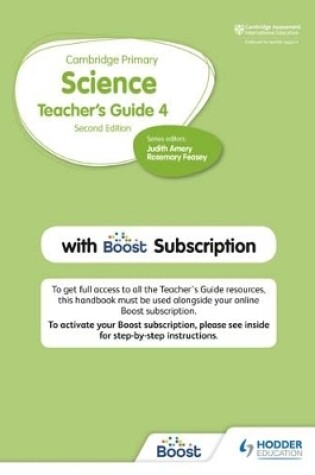 Cover of Cambridge Primary Science Teacher's Guide Stage 4 with Boost Subscription