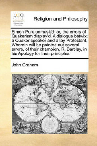 Cover of Simon Pure unmask'd