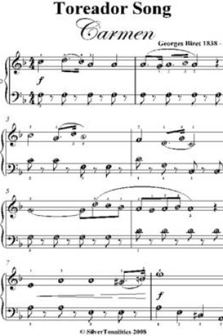 Cover of Toreador Song Carmen Easiest Piano Sheet Music