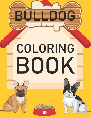Book cover for bulldog coloring book