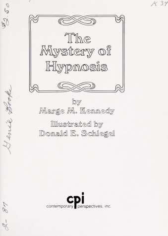 Book cover for The Mystery of Hypnosis