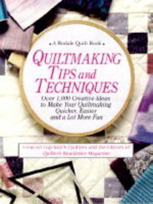 Book cover for Quilt Making Tips and Techniques