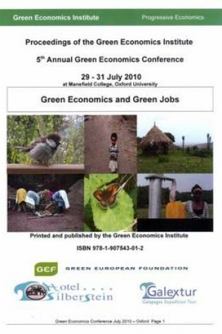 Cover of Proceedings of the Green Economics Institute 5th Annual Conference 29 - 31 July
