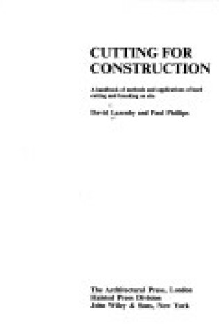 Cover of Lazenby: Cutting for *Construction*-A Hd