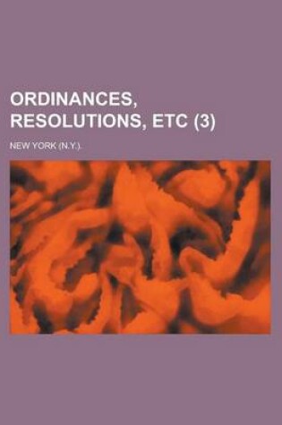 Cover of Ordinances, Resolutions, Etc (3)