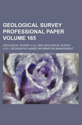 Cover of Geological Survey Professional Paper Volume 165