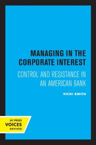 Cover of Managing in the Corporate Interest