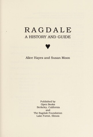 Book cover for Ragdale