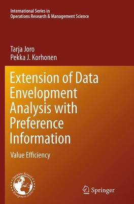 Book cover for Extension of Data Envelopment Analysis with Preference Information