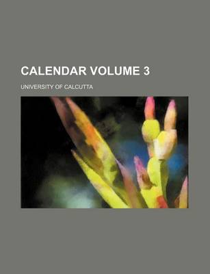 Book cover for Calendar Volume 3