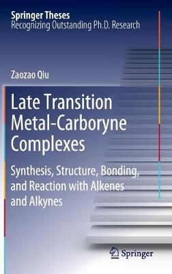 Book cover for Late Transition Metal-Carboryne Complexes