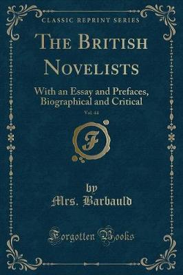 Book cover for The British Novelists, Vol. 44