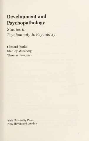 Book cover for Development and Psychopathology