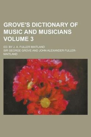 Cover of Grove's Dictionary of Music and Musicians; Ed. by J. A. Fuller Maitland Volume 3