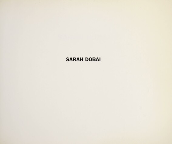 Book cover for Sarah Dobai