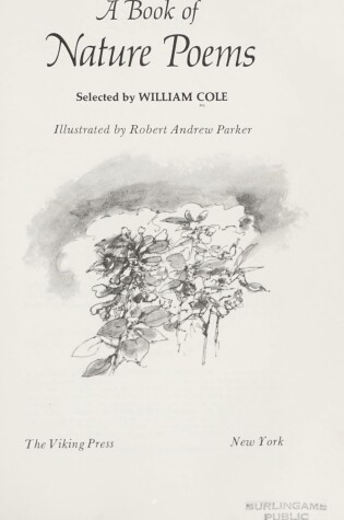 Cover of A Book of Nature Poems