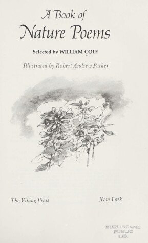 Book cover for A Book of Nature Poems