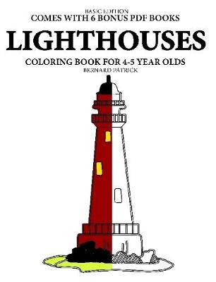 Book cover for Simple Coloring Books for 4-5 Year Olds (Lighthouses)
