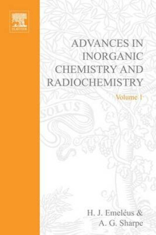 Cover of Advances in Inorganic Chemistry and Radiochemistry Vol 1