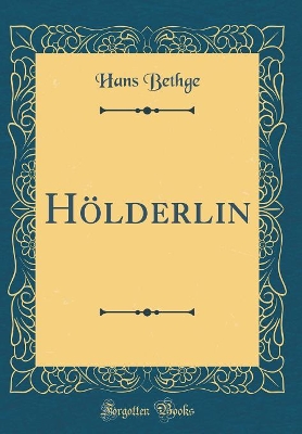 Book cover for Hölderlin (Classic Reprint)