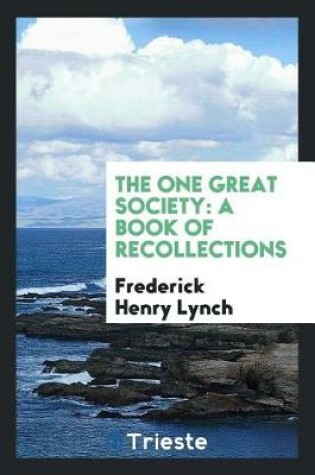 Cover of The One Great Society