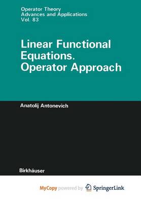 Book cover for Linear Functional Equations. Operator Approach