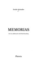 Book cover for Memorias