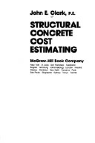 Cover of Structural Concrete Cost Estimating