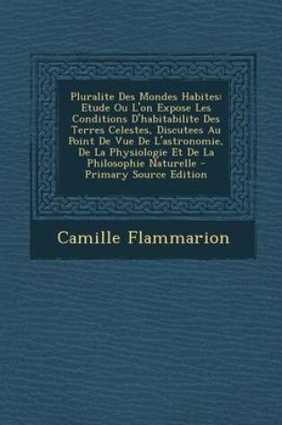 Cover of Pluralite Des Mondes Habites