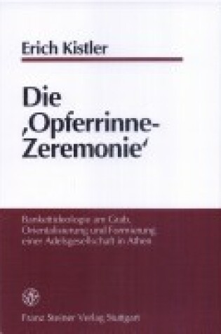 Cover of Die 'Opferrinne-Zeremonie'