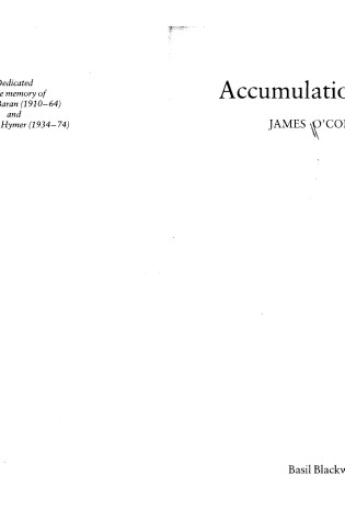 Cover of Accumulation Crisis