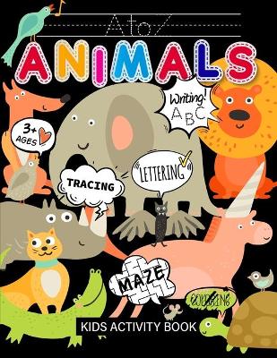 Book cover for A to Z Animals Kids Activity Book