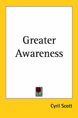 Book cover for Greater Awareness (1937)