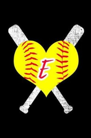 Cover of E Monogram Initial Softball Journal